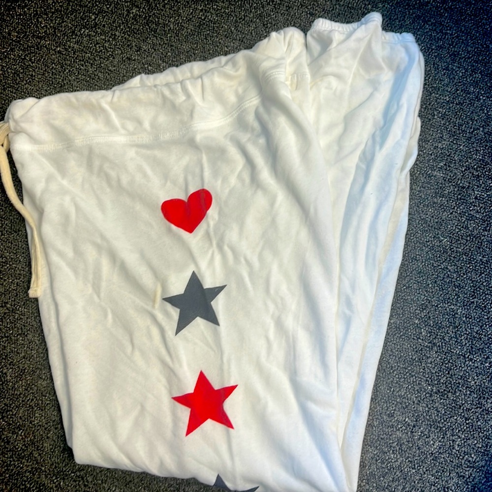 Sundry white sweatpants women’s size 2 stars